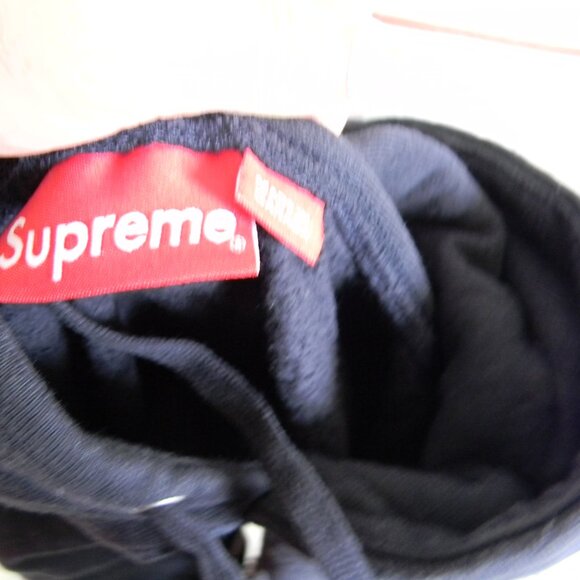 SUPREME WM'S NAVY BLUE PEARL LOGO HOODIE HOODED SWEATSHIRT SZ L - Picture 5 of 10